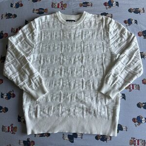 FTP All Over Print AOP Knit Embossed Sweater Size Medium